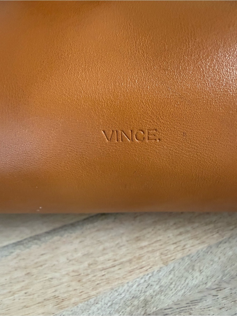 Vince Leather Tote - Snap Closure Smooth Carryall - Picture 3 of 14